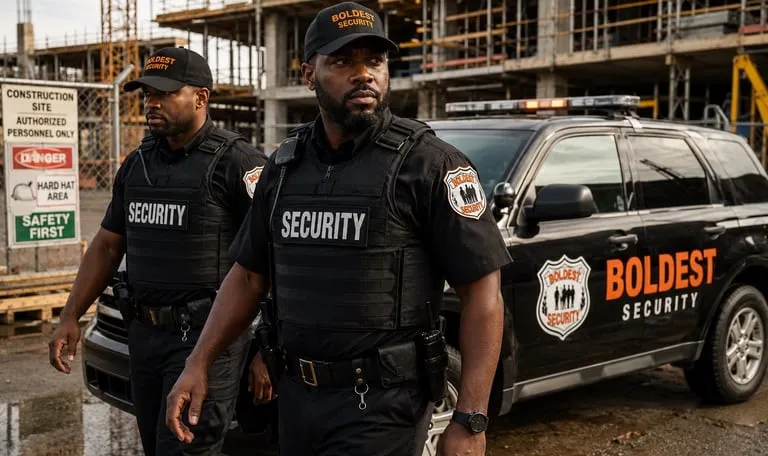 Security presence at a construction site