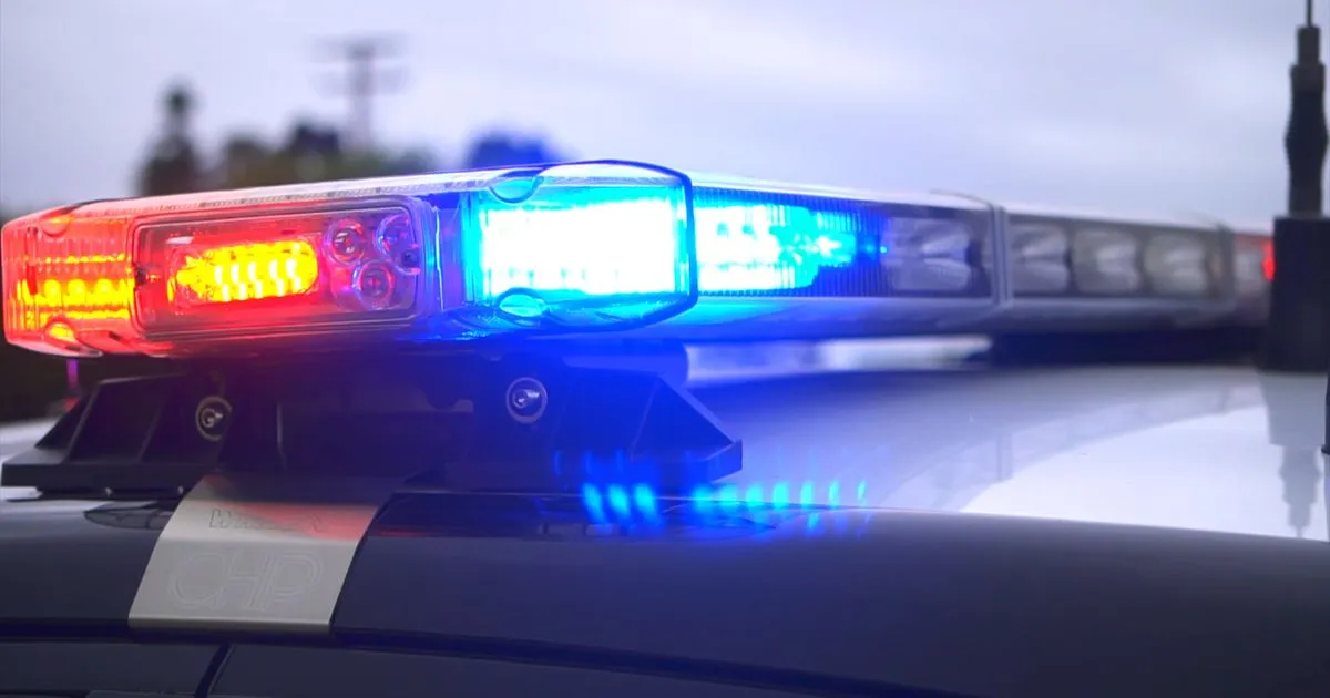 Emergency vehicle lights at night