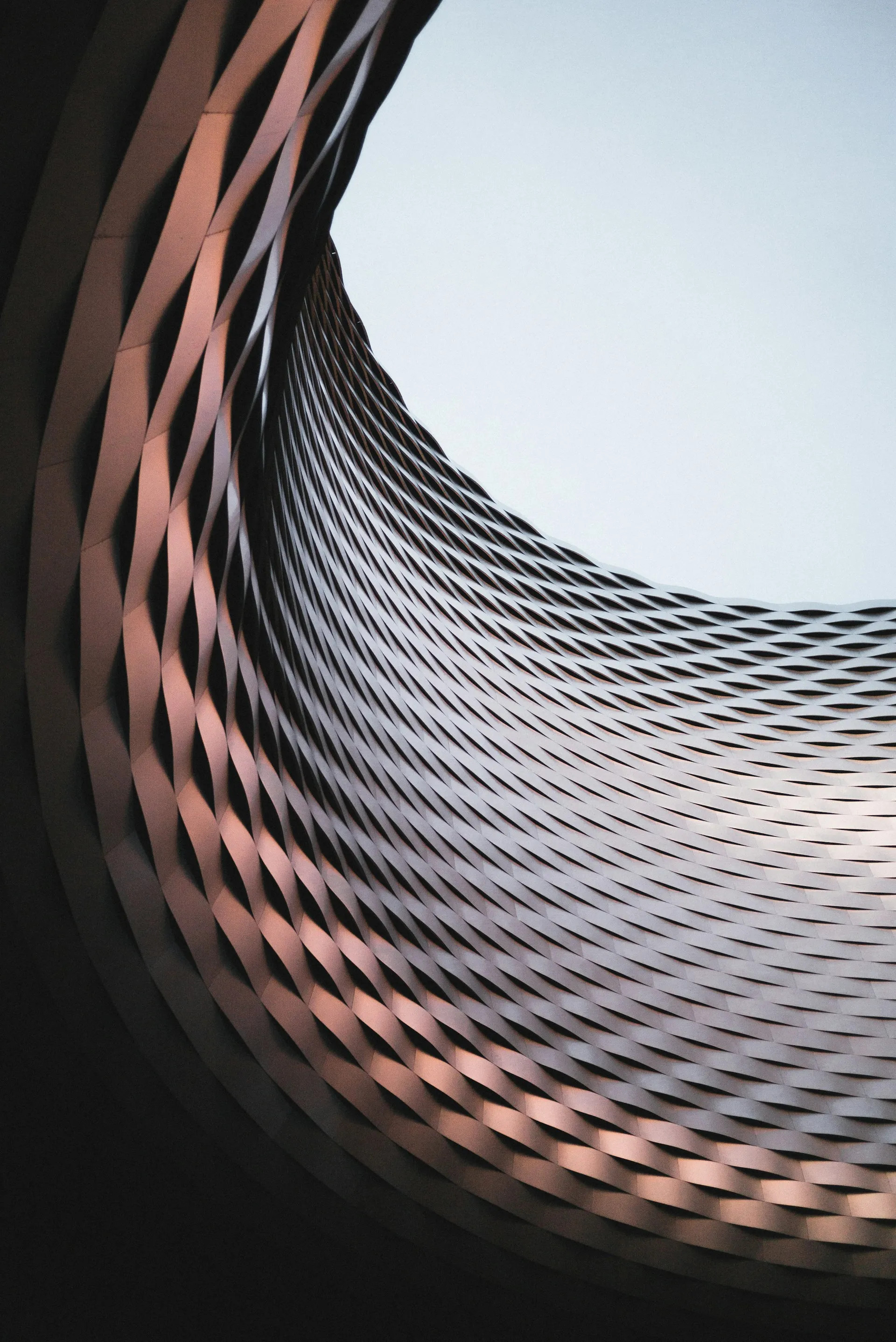Modern building facade under a blue sky